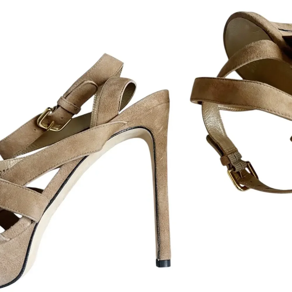 Stuart Weitzman NWOT‎ The Soundtrack Sandal Heel Stiletto Size 10 Suede